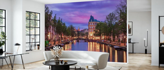 PHOTOWALL / Canal through Amsterdam City (e333947)