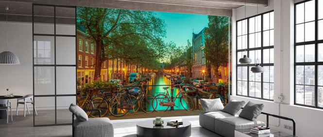 PHOTOWALL / Canal through Amsterdam City II (e333952)