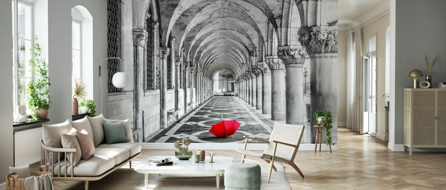 PHOTOWALL / Umbrella in Doge&#039;s Palace Archway Venice Italy (e334031)