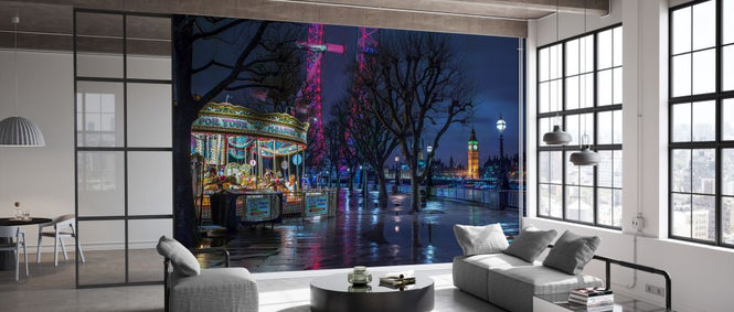 PHOTOWALL / London Cityscape in Evening from Thames Promenade (e334049)