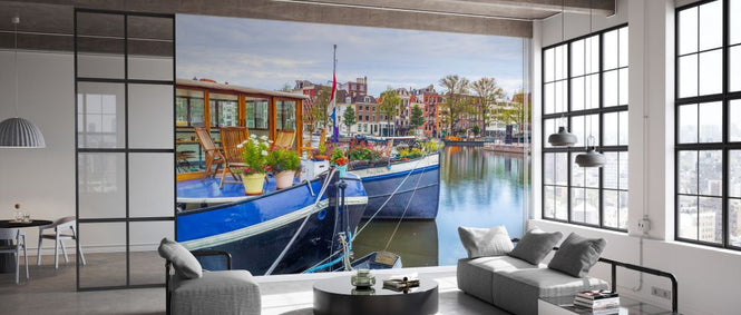 PHOTOWALL / Houseboats Amsterdam Canal (e334052)