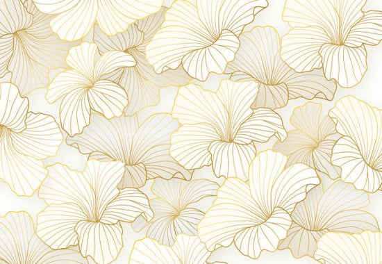 PHOTOWALL / Golden Floral Line Art II (e334460)