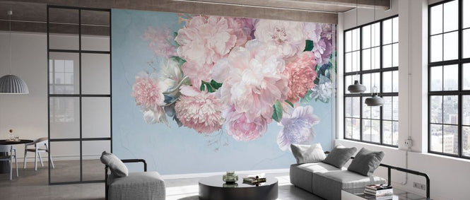 PHOTOWALL / Peonies - Blue (e334583)