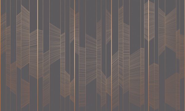 PHOTOWALL / Illuminated Lines - Rose Gold on Mole (e335230)