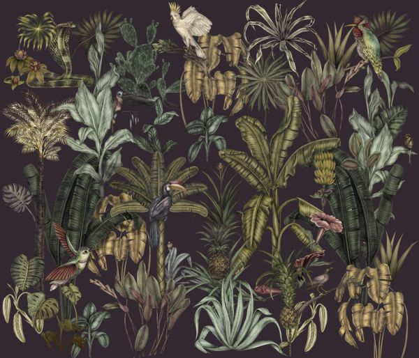 PHOTOWALL / Luscious Jungle Birds Violet (e335744)