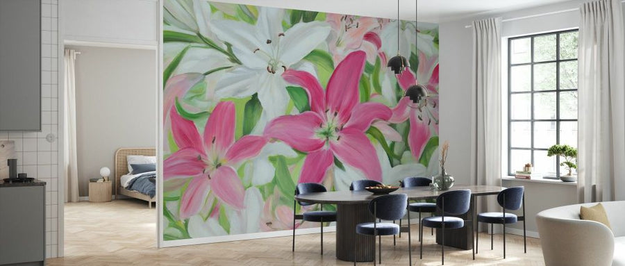 PHOTOWALL / Pink and White Lilies (e336386)