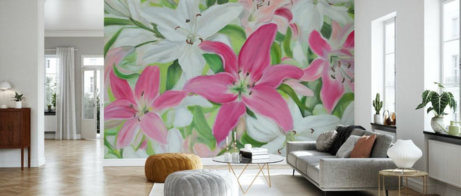 PHOTOWALL / Pink and White Lilies (e336386)