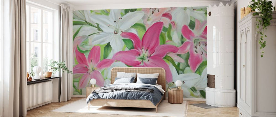 PHOTOWALL / Pink and White Lilies (e336386)