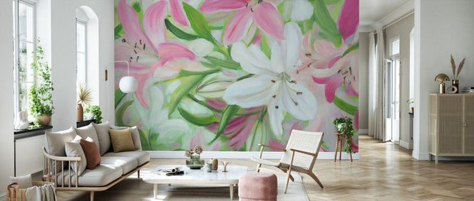 PHOTOWALL / Pink and White Lilies II (e336387)