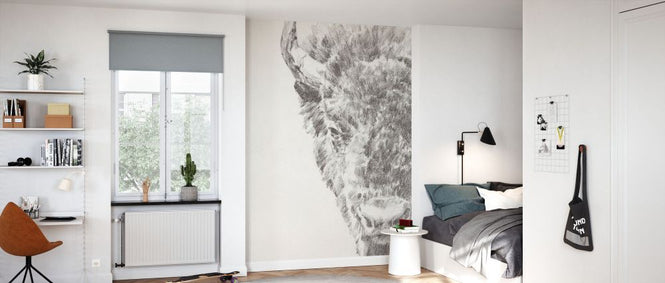 PHOTOWALL / Graphite Bison Portrait (e336399)
