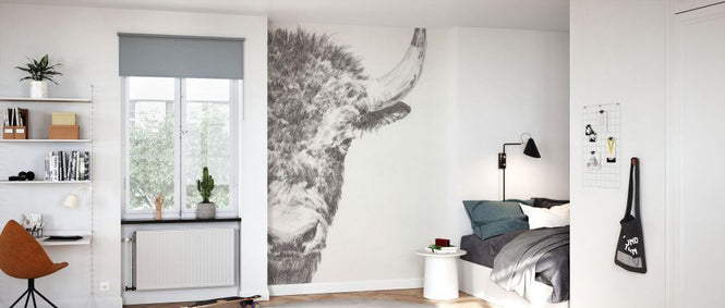 PHOTOWALL / Graphite Bison Portrait II (e336400)