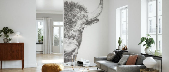 PHOTOWALL / Graphite Bison Portrait II (e336400)