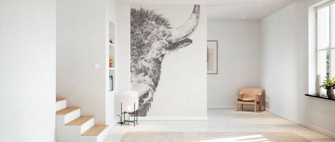 PHOTOWALL / Graphite Bison Portrait II (e336400)