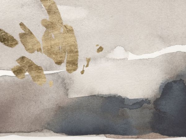 PHOTOWALL / Watercolor with Golden Strokes (e336432)
