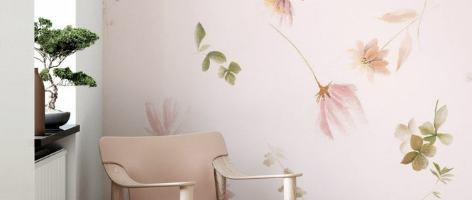 PHOTOWALL / Pressed Flowers - Pink Breeze (e337784)