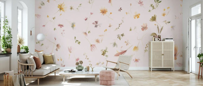 PHOTOWALL / Pressed Flowers - Pink Breeze (e337784)