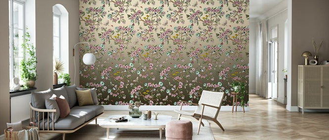 PHOTOWALL / Wagtails Spring - Creme - Large (e337791)