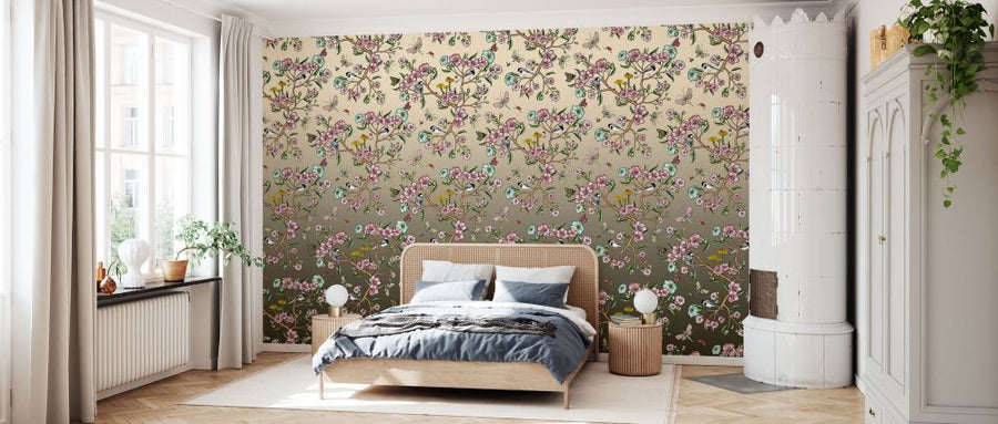 PHOTOWALL / Wagtails Spring - Creme - Large (e337791)