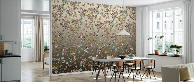 PHOTOWALL / Wagtails Spring - Creme - Large (e337791)