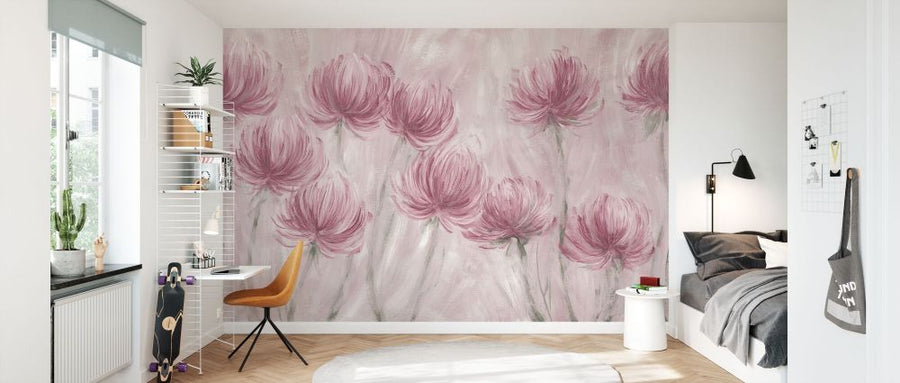 PHOTOWALL / Fluffy Flowers - Fuchsia (e338286)