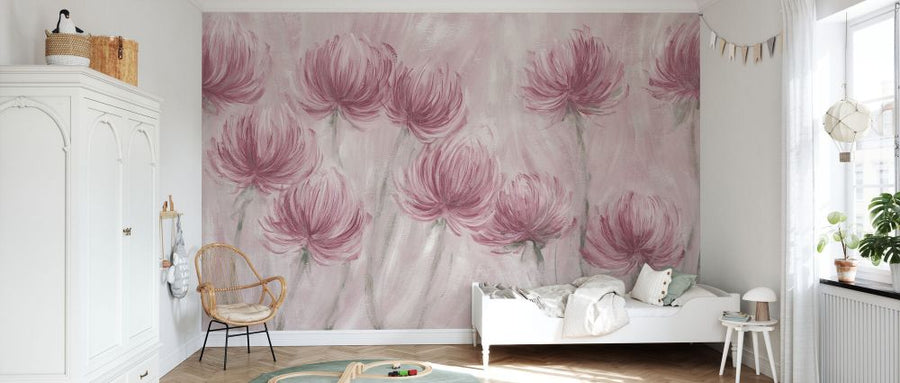 PHOTOWALL / Fluffy Flowers - Fuchsia (e338286)