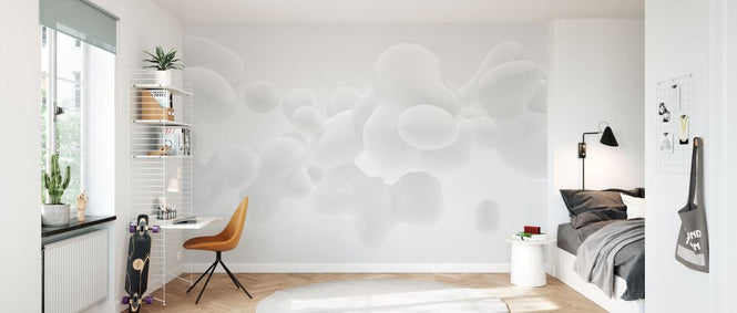 PHOTOWALL / Floating Subtle White Fluid (e338103)