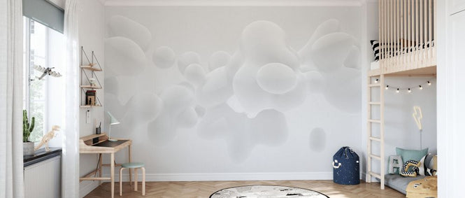 PHOTOWALL / Floating Subtle White Fluid (e338103)