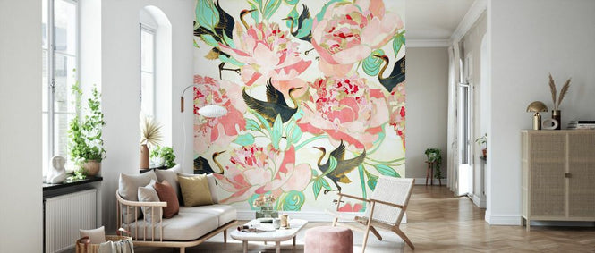 PHOTOWALL / Floral Cranes (e338629)