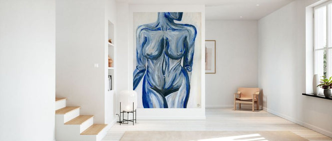 PHOTOWALL / Blue Woman with a Passepartout (e338455)
