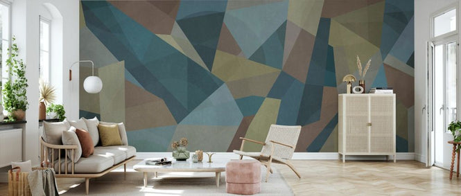 PHOTOWALL / Geometric - Petrol (e338512)