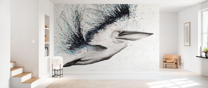 PHOTOWALL / Pink Marble Pelican (e338680)