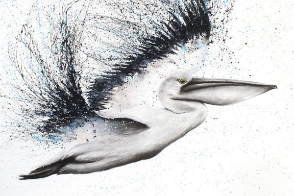 PHOTOWALL / Pink Marble Pelican (e338680)