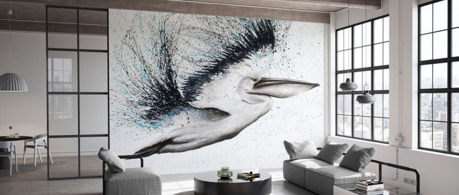 PHOTOWALL / Pink Marble Pelican (e338680)