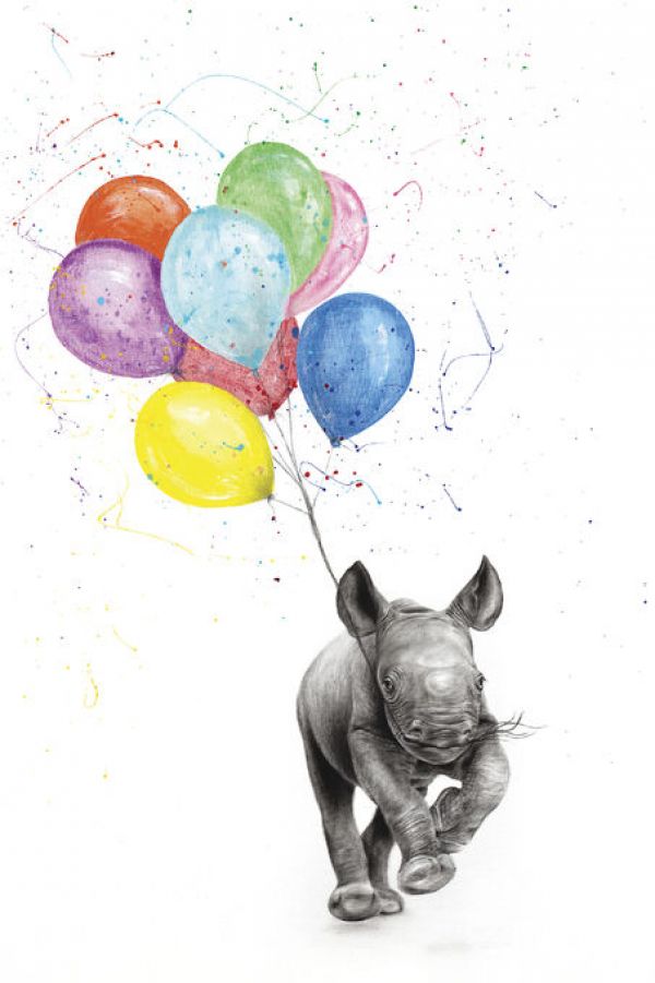 PHOTOWALL / Rhino and the Balloons (e83876)