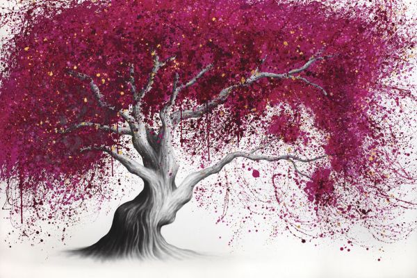 PHOTOWALL / Glowing Magenta Tree (e83960)