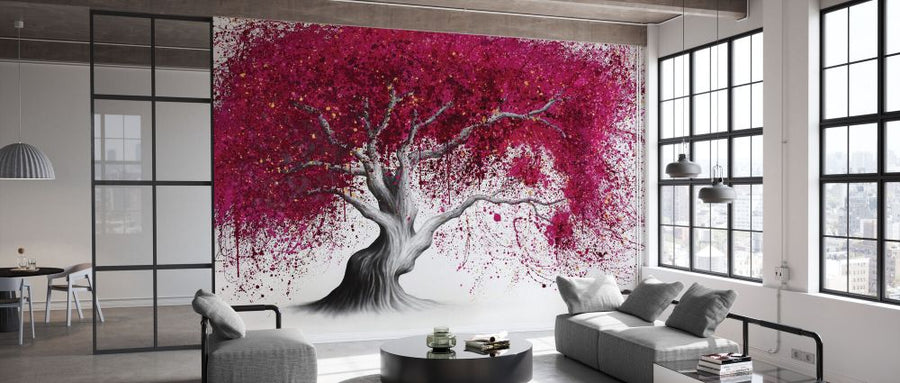 PHOTOWALL / Glowing Magenta Tree (e83960)