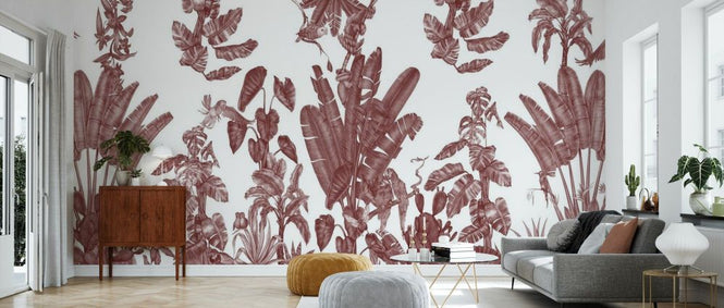 PHOTOWALL / Parrots Tropical Home - Red (e84100)