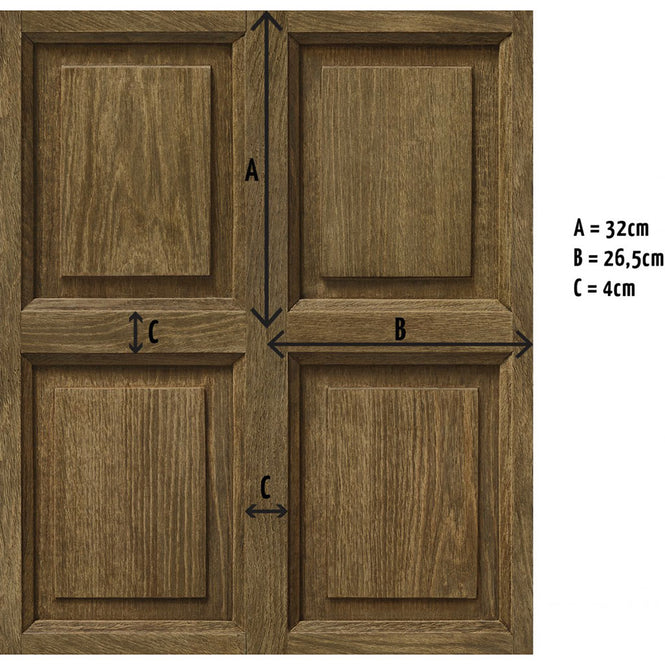 【切売m単位】KOZIEL / BOISERIE ANGLAISE CHENE FONCE(パネリング) 8888-313