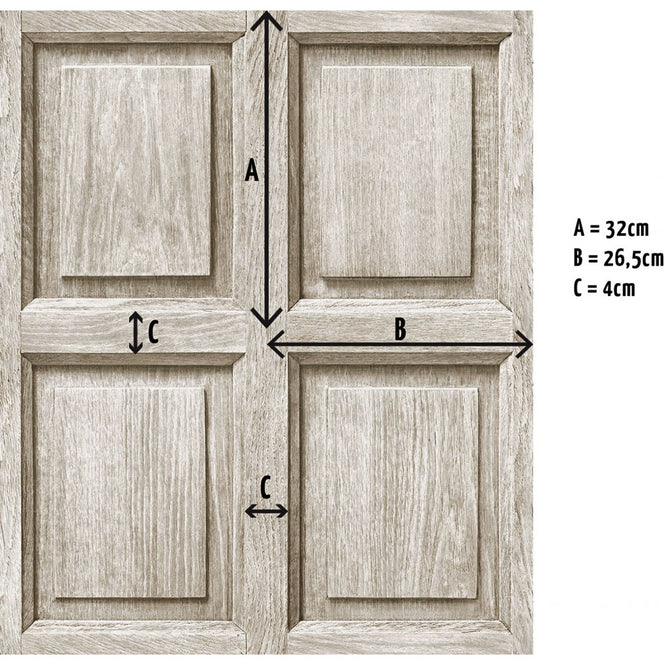 【切売m単位】KOZIEL / BOISERIE ANGLAISE CHENE GRISE (パネリング) 8888-320