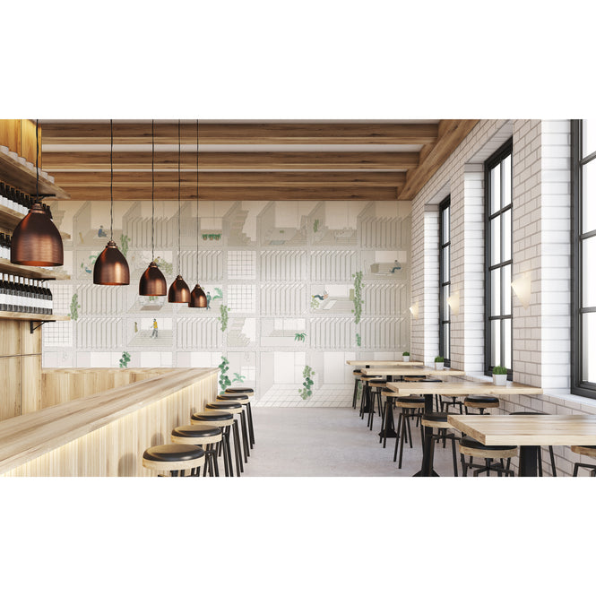 輸入壁紙 coordonne / RANDOM ARCHIST / CAMPUS Grey 9000072 N