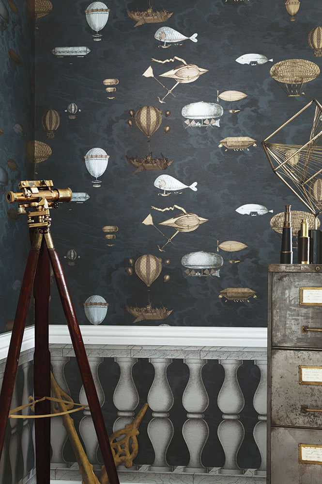Cole&son / FORNASETTI SENZA TEMPO / MACCHINE VOLANTI 97/1002【2ロール1セット】 (MANOR HOUSE)