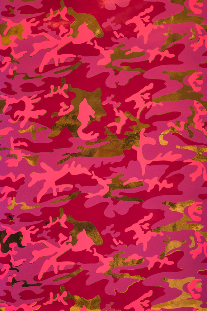 Andy Warhol / CAMOUFLAGE / Poppy Field on Copper Mylar (triple roll)