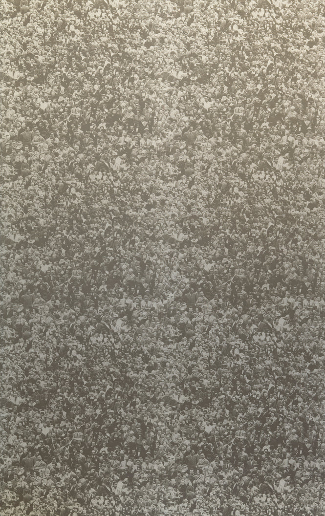 Andy Warhol / CROWD (Where's Warhol) / Graphite on Silver Mylar (triple roll)