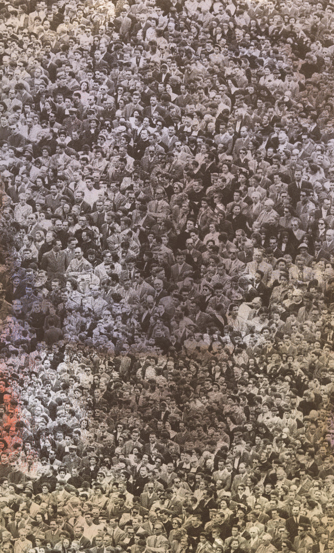Andy Warhol / CROWD (Where's Warhol) / Licorice on Chrome Mylar (triple roll)