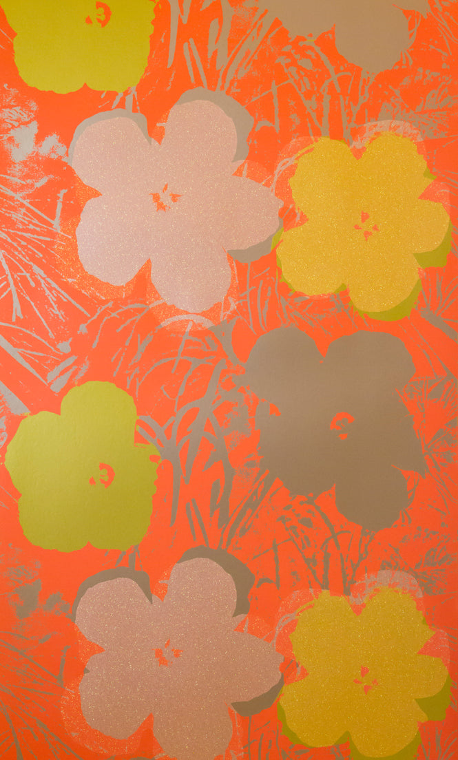 Andy Warhol / FLOWERS / Miami Spice on Champagne Mylar (single roll)