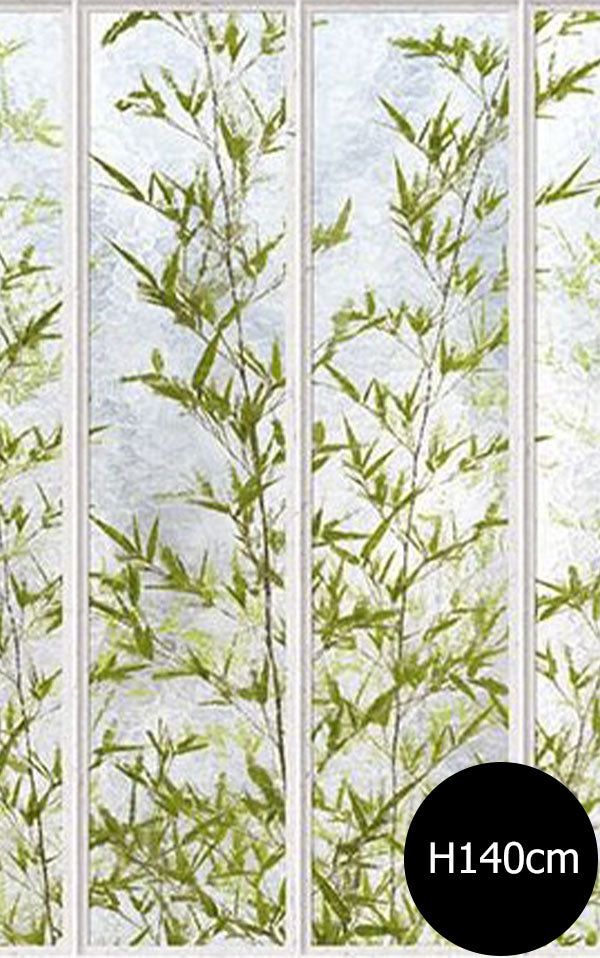 KOZIEL / Papier peint panoramique petite verriere blanche et bambous LPV021