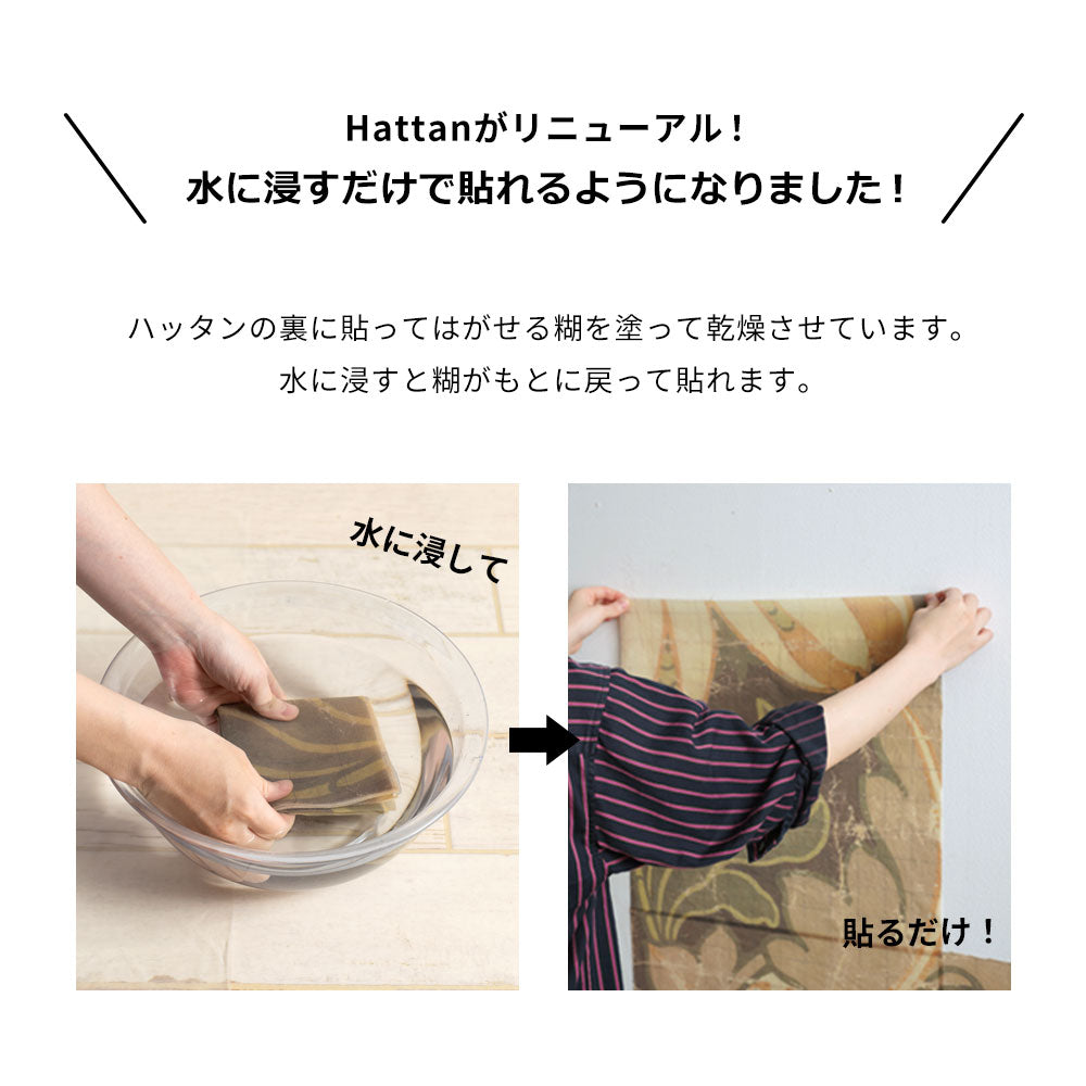 超セール3日間　複製、壁掛け用鶴太郎作 はがせる 壁紙 【Hattan Pattern】NLXL BIG PATTERN 