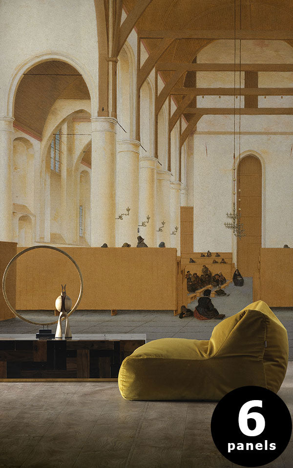 NLXL RIJKSMUSEUM WALLPAPER PRESENTED BY PIET HEIN EEK SAINT-ODULPHUS CHURCH RKS-02 (6パネル)