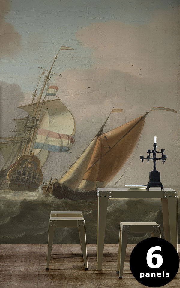 NLXL RIJKSMUSEUM WALLPAPER PRESENTED BY PIET HEIN EEK ROUGH SEA RKS-05 (6パネル)