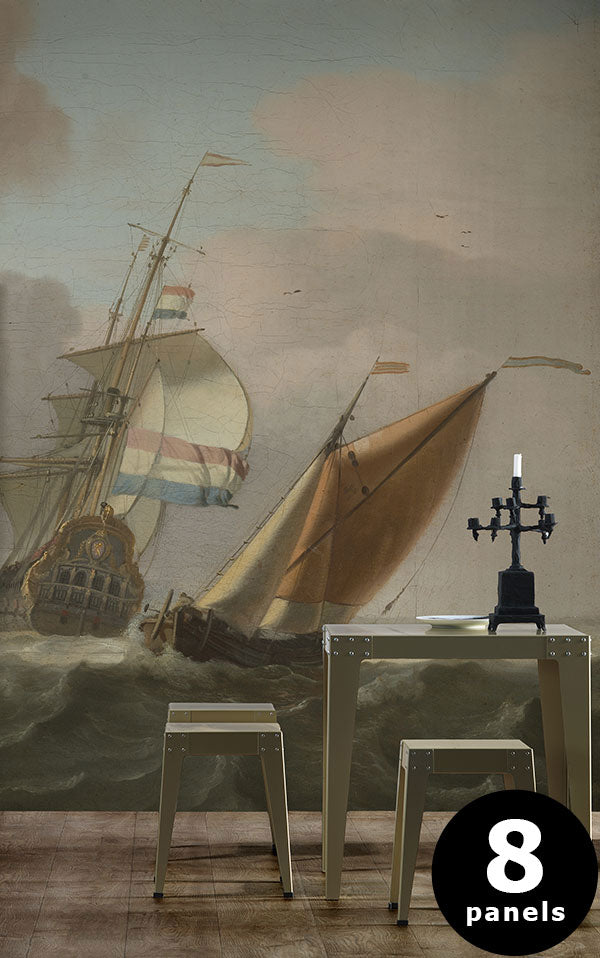 NLXL RIJKSMUSEUM WALLPAPER PRESENTED BY PIET HEIN EEK ROUGH SEA RKS-05 (Full size)